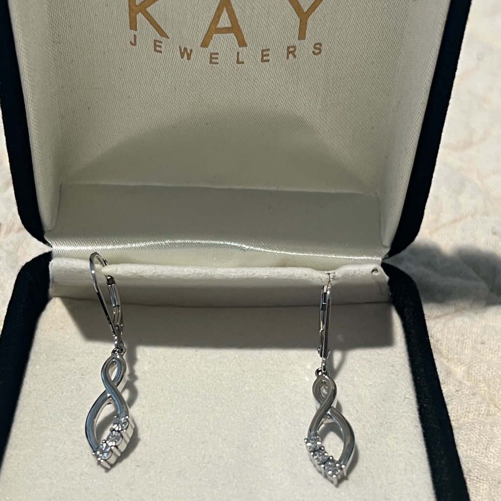 Kay Jewelers Twisted Silver Earrings 50$